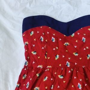 Red and Navy floral dress